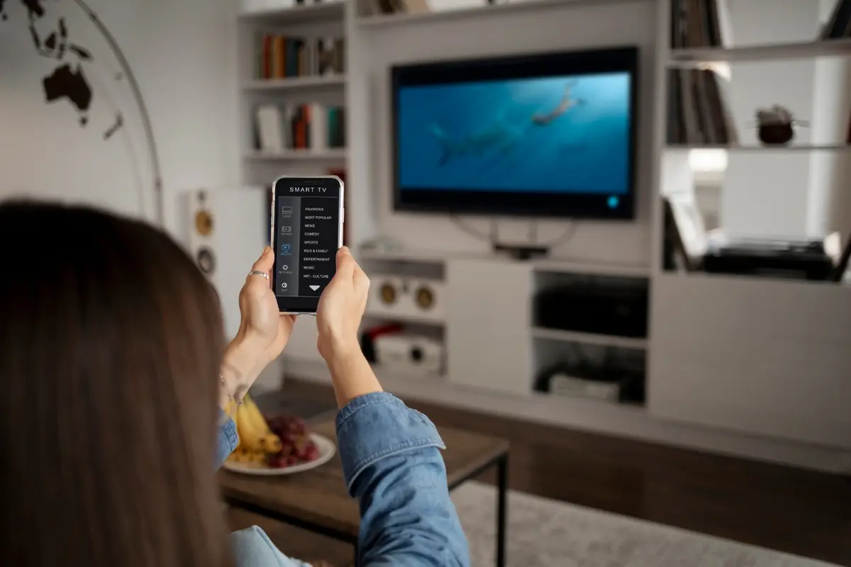 Premium TV box in a modern Canadian living room